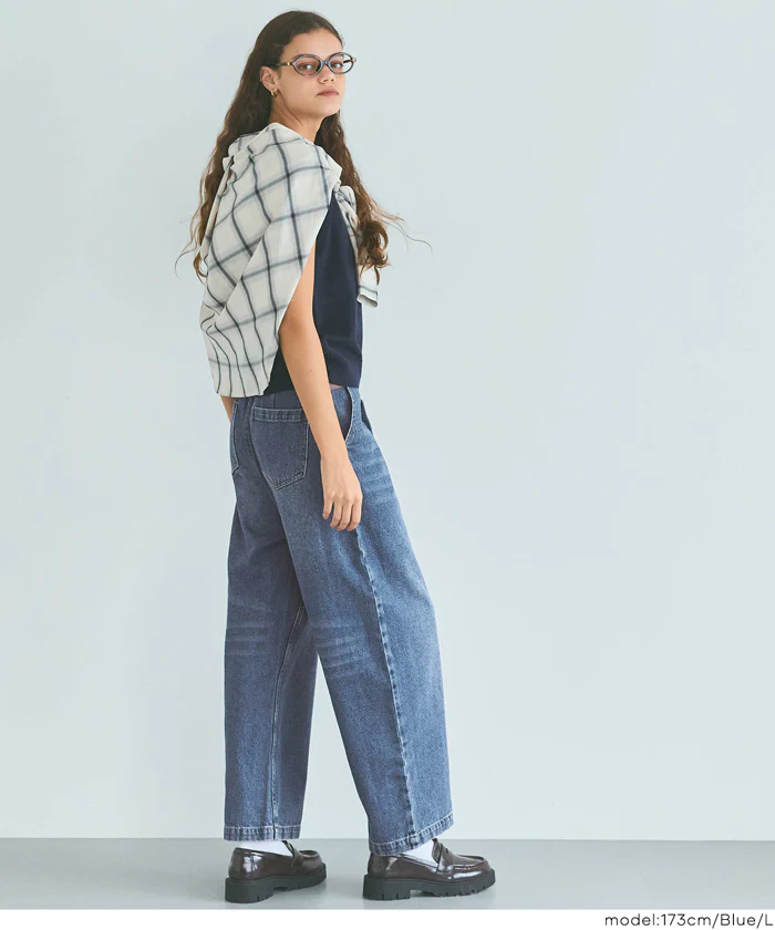 セール★3490円→2490円タックデニムパンツ レディース メール便不可 - Image 12