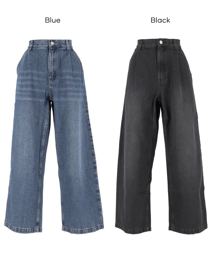 セール★3490円→2490円タックデニムパンツ レディース メール便不可 - Image 16