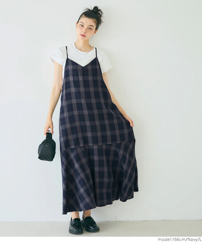 セール★2690円→1490円 チェックキャミワンピース レディース メール便不可 - Image 3