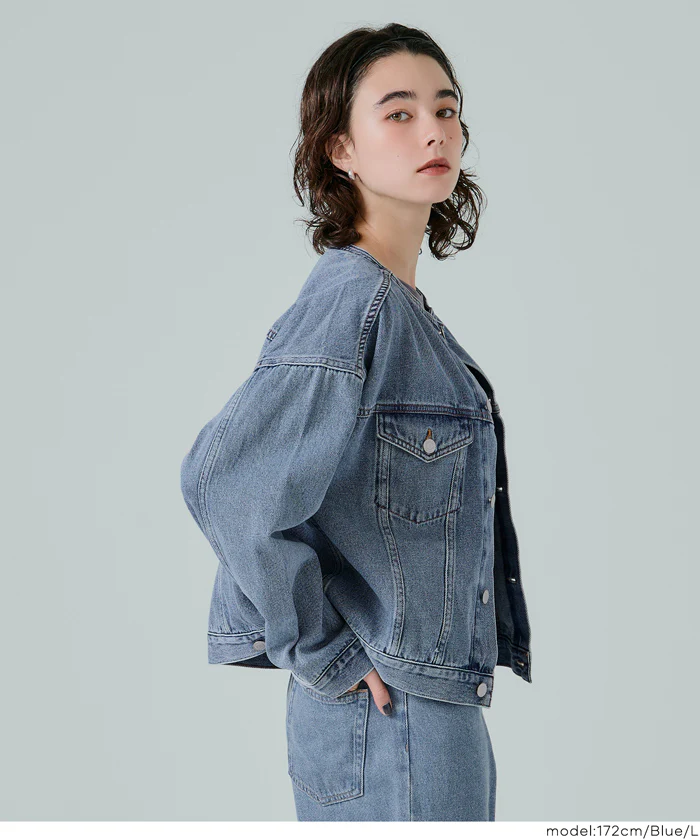 ショートデニムジャケット レディース メール便不可 - Image 3