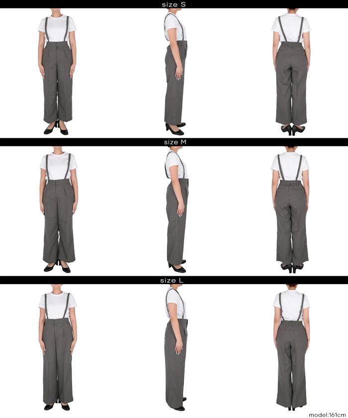 ヘリンボーンストライプ2wayサロペット レディース メール便不可 - Image 14
