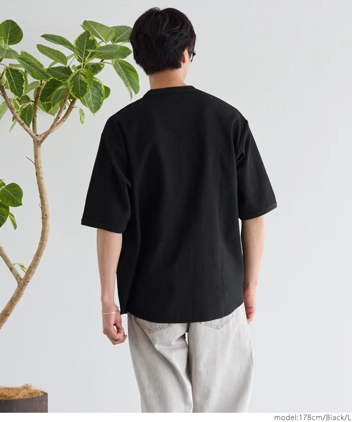 EAZY TEX ワッフルワイドラウンドTシャツ メンズ メール便不可 coca コカ - Image 10
