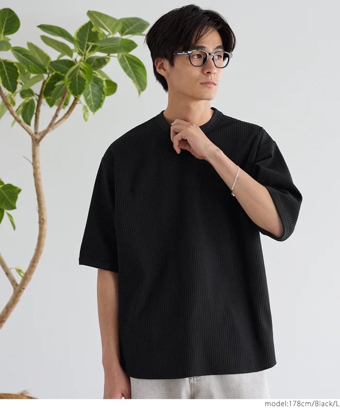 EAZY TEX ワッフルワイドラウンドTシャツ メンズ メール便不可 coca コカ - Image 12