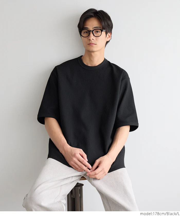 EAZY TEX ワッフルワイドラウンドTシャツ メンズ メール便不可 coca コカ - Image 13