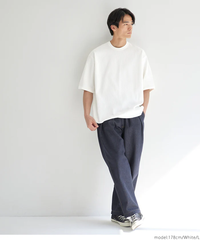 EAZY TEX ワッフルワイドラウンドTシャツ メンズ メール便不可 coca コカ - Image 4
