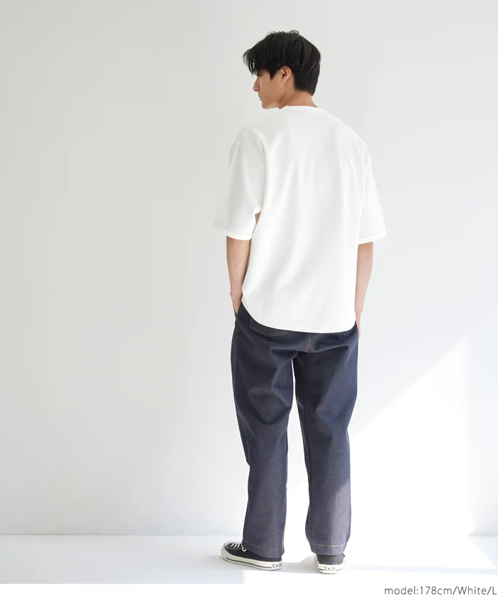 EAZY TEX ワッフルワイドラウンドTシャツ メンズ メール便不可 coca コカ - Image 6