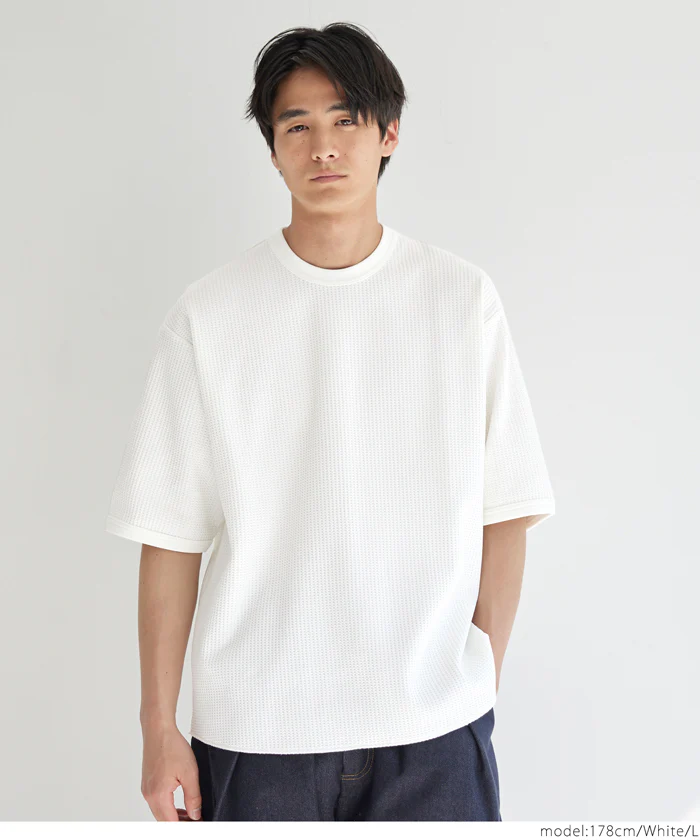 EAZY TEX ワッフルワイドラウンドTシャツ メンズ メール便不可 coca コカ - Image 7