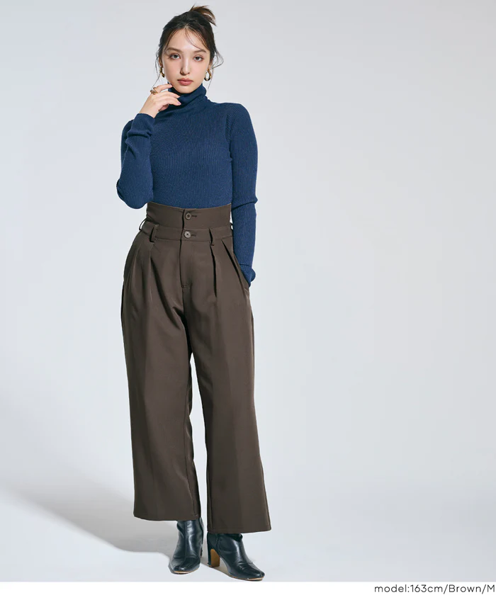 セール★3490円→990円 ウエストデザインワイドパンツ レディース メール便不可 - Image 2