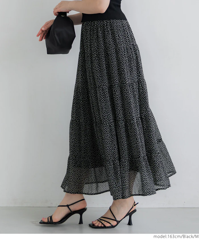 セール★2990円→990円 シフォンティアードスカート レディース メール便不可 - Image 3
