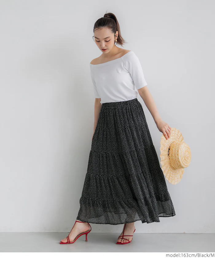 セール★2990円→990円 シフォンティアードスカート レディース メール便不可 - Image 6