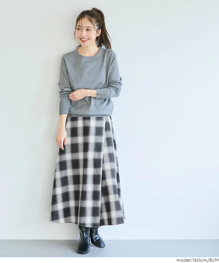 セール★2490円→990円 チェック柄ラップスカート レディース メール便不可 - Image 8