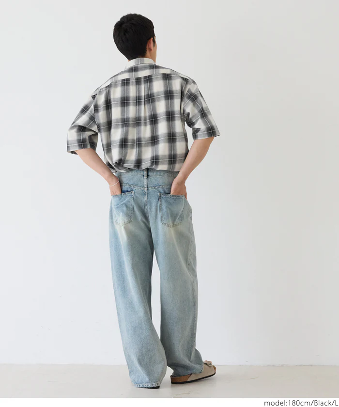 チェック半袖シャツ メンズ メール便不可 coca コカ - Image 12