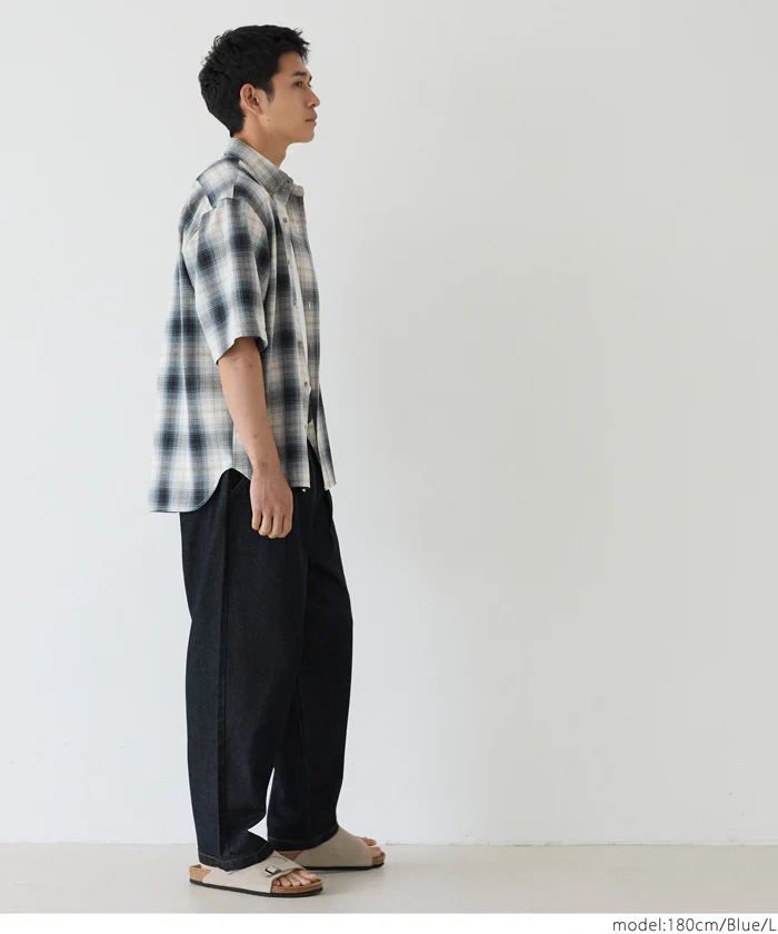 チェック半袖シャツ メンズ メール便不可 coca コカ - Image 14