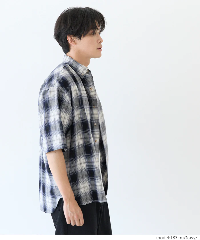 チェック半袖シャツ メンズ メール便不可 coca コカ - Image 6