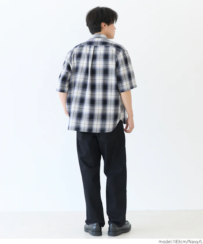 チェック半袖シャツ メンズ メール便不可 coca コカ - Image 7