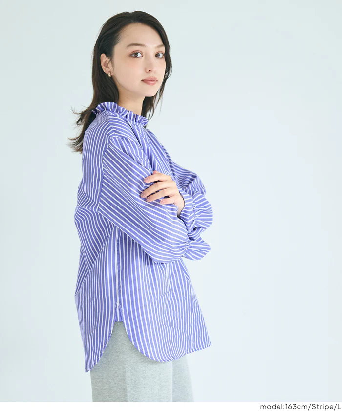 セール★2490円→990円 スタンドフリルブラウス レディース メール便不可 - Image 12