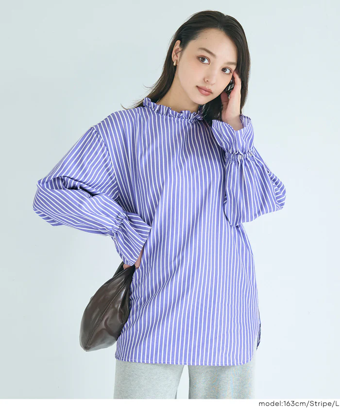 セール★2490円→990円 スタンドフリルブラウス レディース メール便不可 - Image 14