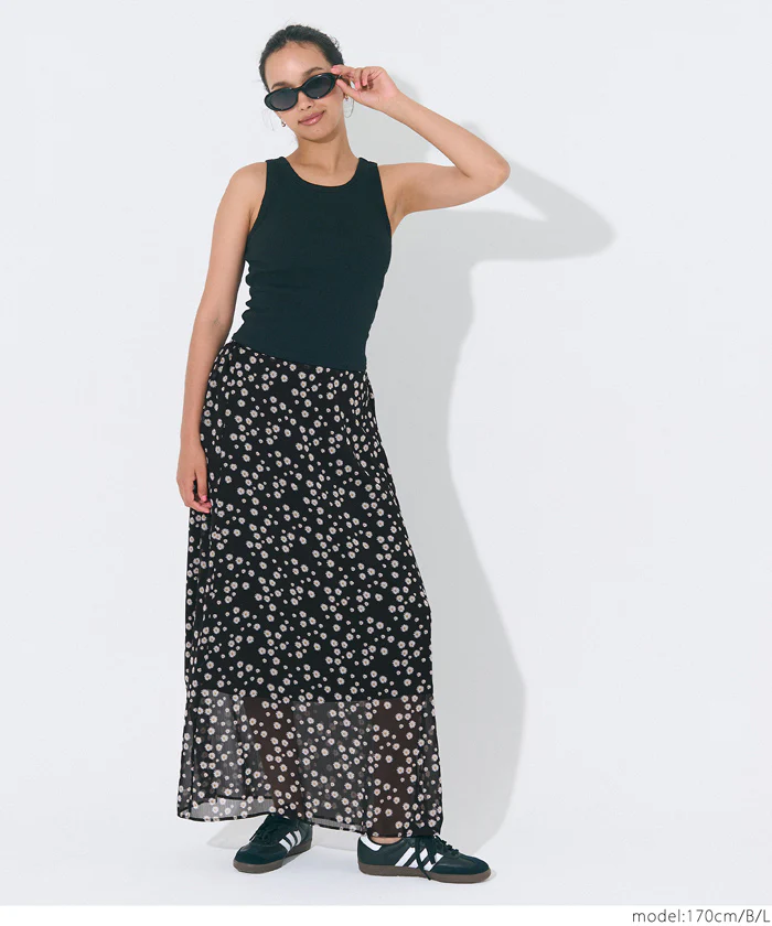 シフォン花柄スカート レディース メール便不可 - Image 12