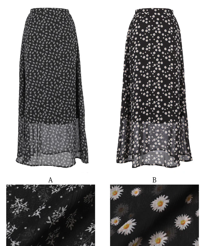 シフォン花柄スカート レディース メール便不可 - Image 16