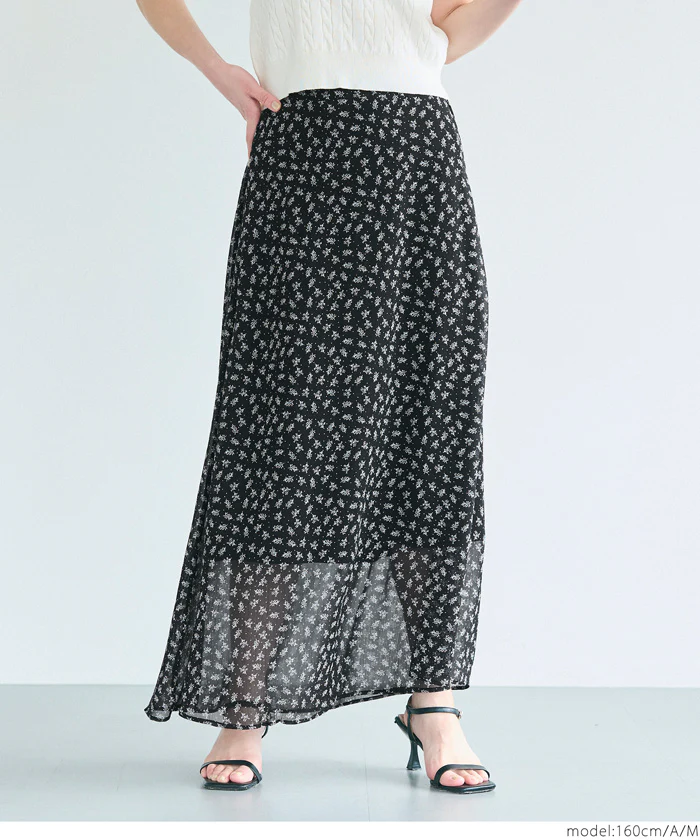シフォン花柄スカート レディース メール便不可 - Image 6