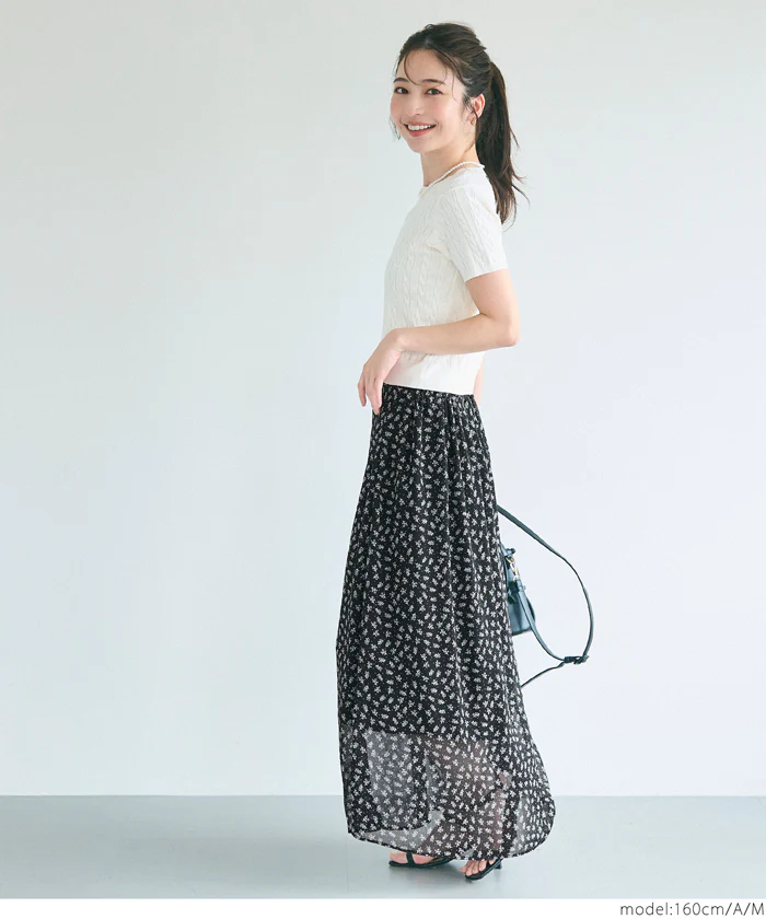 シフォン花柄スカート レディース メール便不可 - Image 7