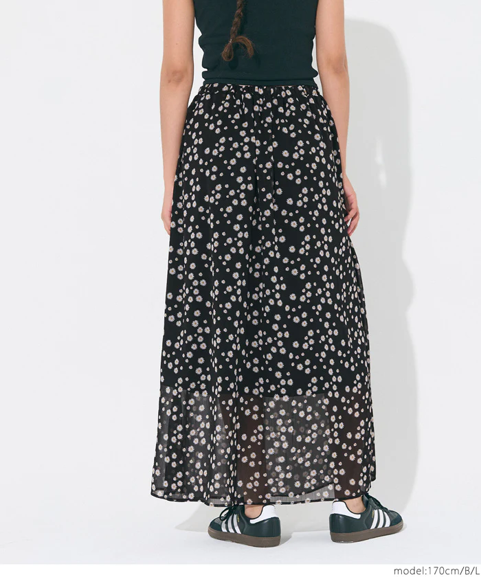 シフォン花柄スカート レディース メール便不可 - Image 9