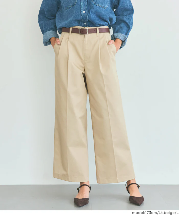 セール★2990円→990円 タックワイドチノパンツ レディース メール便不可 - Image 7