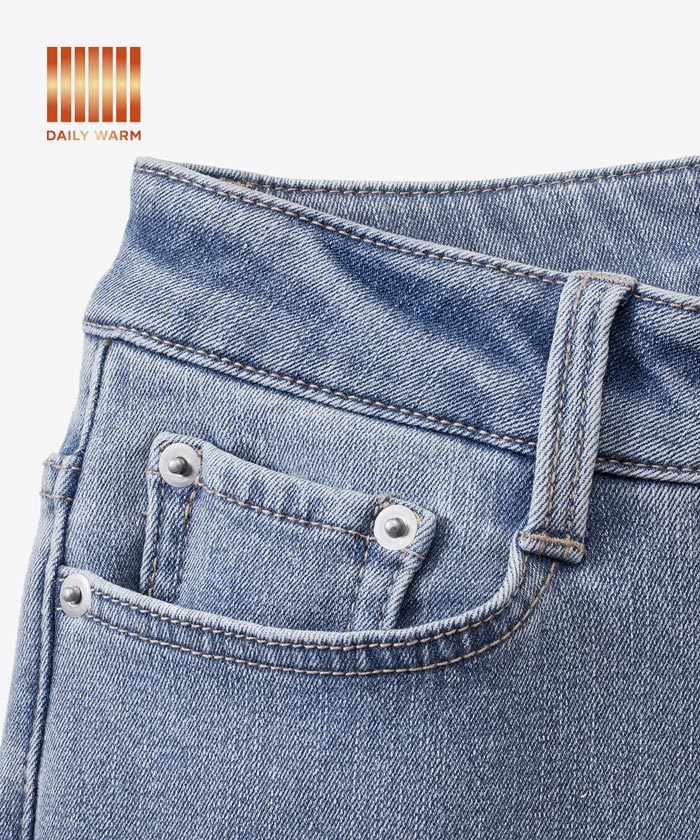 【DAILY WARM】裏起毛デニムフレアパンツ レディース 送料無料/メール便不可 - Image 7