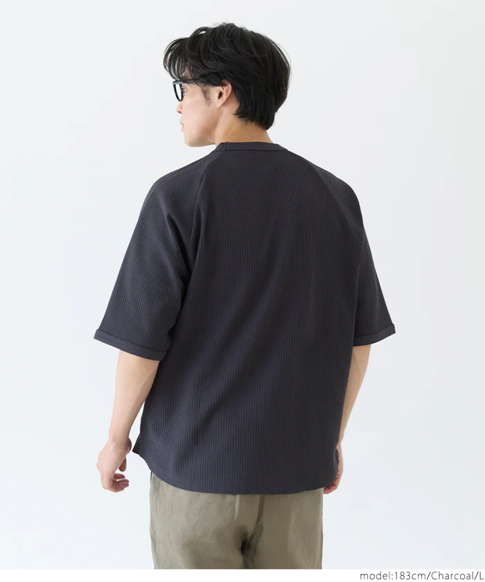 セール★2490円→1990円 EAZY TEX ワッフルワイドラグランTシャツ メンズ メール便不可 - Image 11