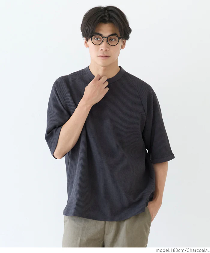 セール★2490円→1990円 EAZY TEX ワッフルワイドラグランTシャツ メンズ メール便不可 - Image 13