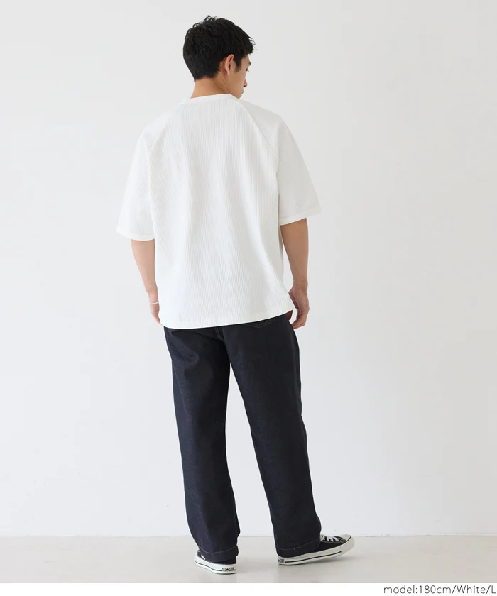 セール★2490円→1990円 EAZY TEX ワッフルワイドラグランTシャツ メンズ メール便不可 - Image 6