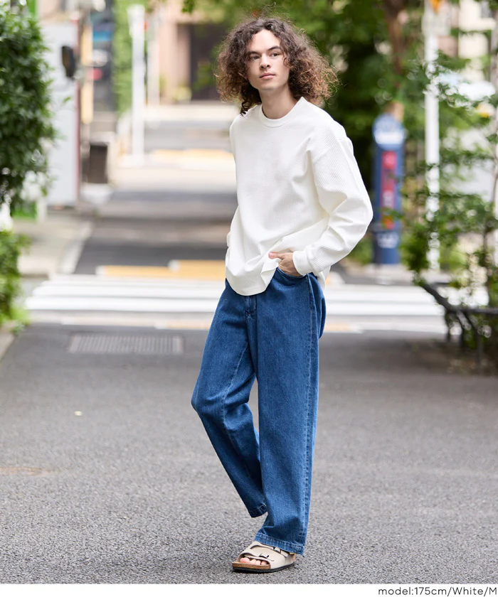 セール★2690円→990円EAZY TEX ワッフルワイド長袖Tシャツ メンズ メール便不可 - Image 10