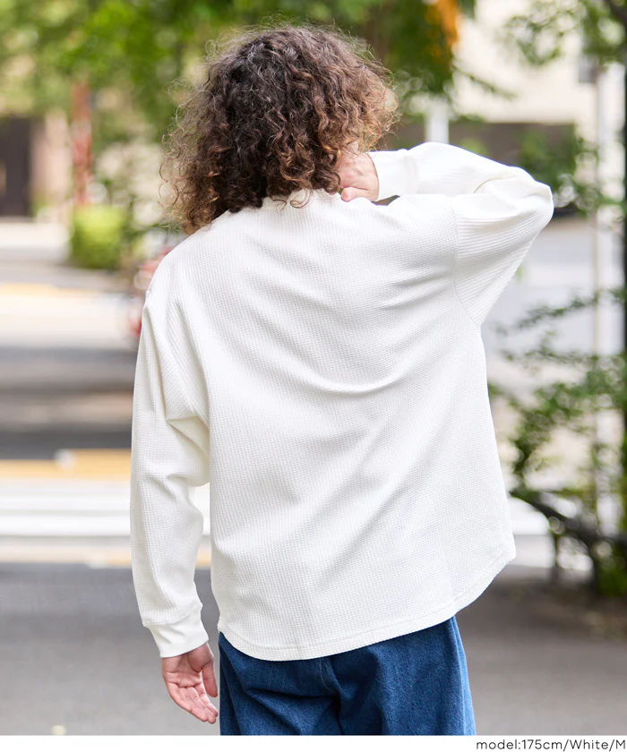 セール★2690円→990円EAZY TEX ワッフルワイド長袖Tシャツ メンズ メール便不可 - Image 11