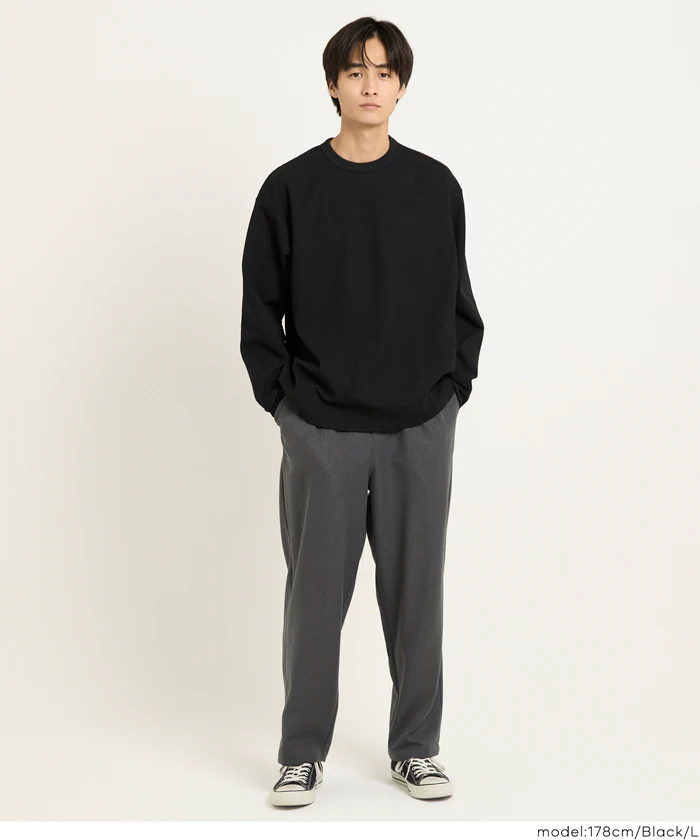 セール★2690円→990円EAZY TEX ワッフルワイド長袖Tシャツ メンズ メール便不可 - Image 3