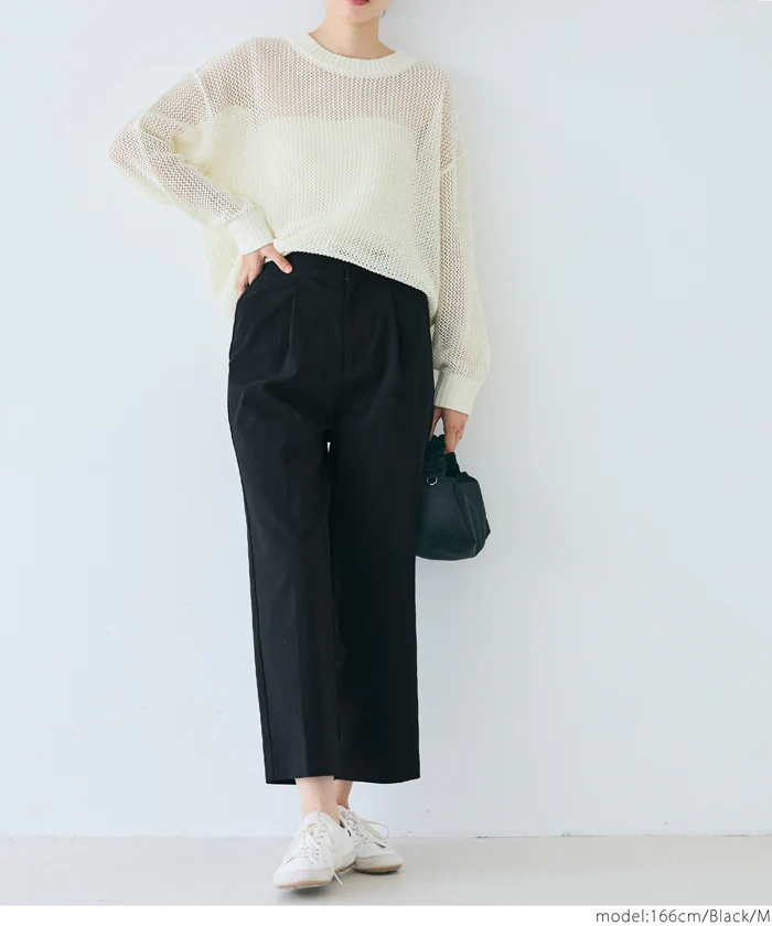 セール★2990円→1490円 クロップド丈スラックス レディース メール便不可 - Image 16