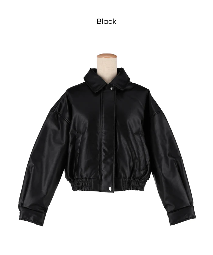 セール★4990円→2490円 中綿フェイクレザージャケット レディース メール便不可 - Image 11