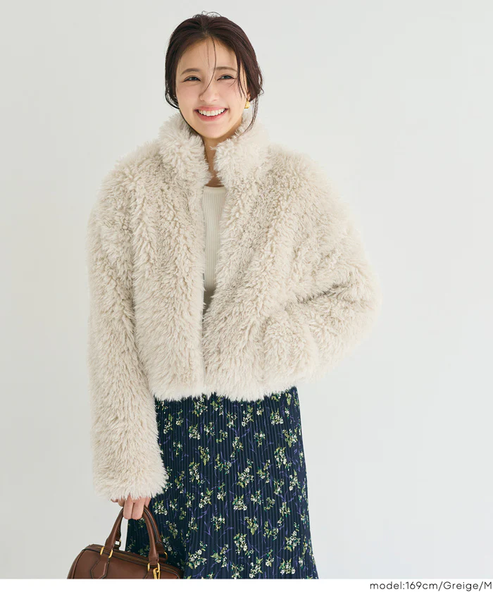 フェイクファーショートジャケット レディース メール便不可 - Image 5