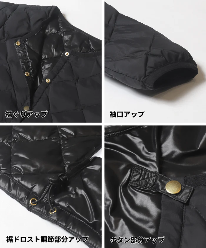 金ボタンインナーダウンジャケット ウォッシャブル レディース 送料無料/メール便不可 - Image 13