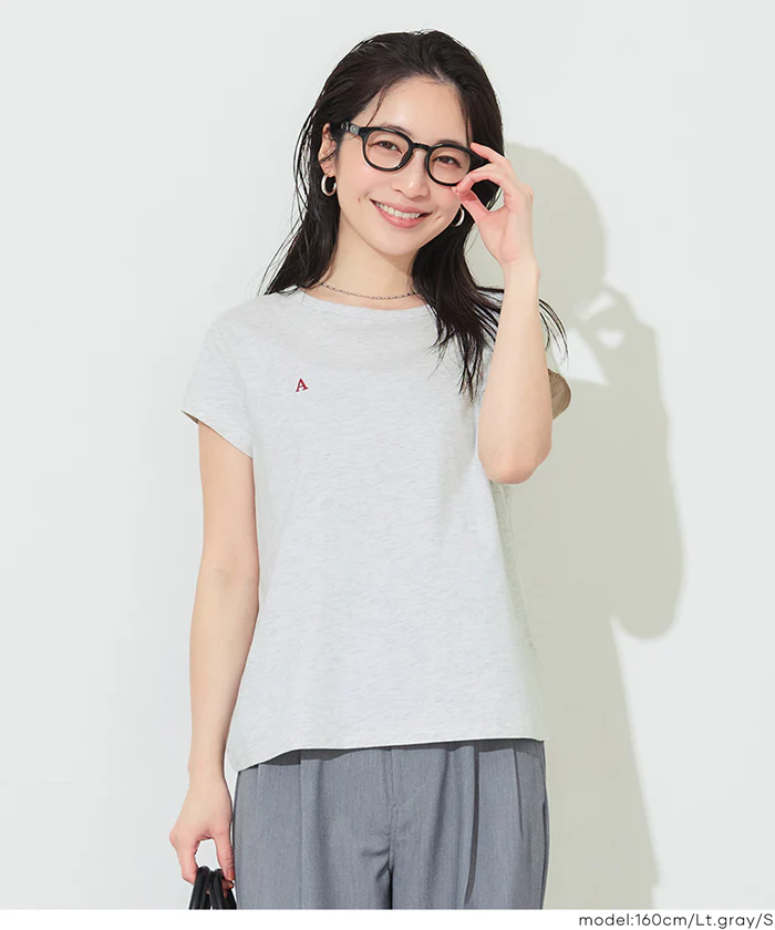 刺繍入り半袖クルーネックトップス レディース メール便不可 - Image 10