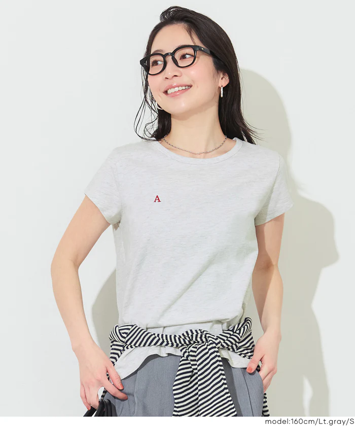 刺繍入り半袖クルーネックトップス レディース メール便不可 - Image 8