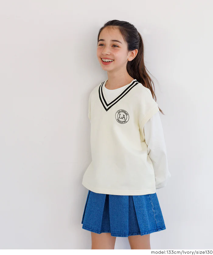 ベストレイヤードTシャツ キッズ メール便不可 - Image 2