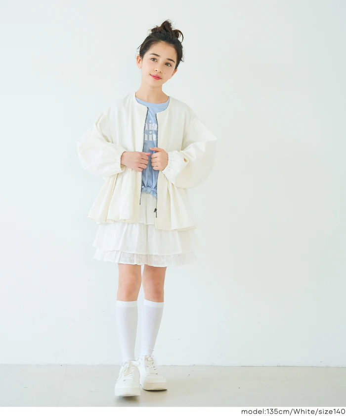 親子お揃いデニムギャザーアウター キッズ メール便不可 - Image 8