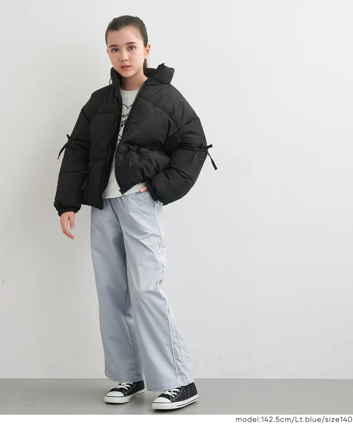 セール★2490円→1990円 【DAILY WARM】裏微起毛サイドラインリボンパンツ キッズ メール不可 - Image 5