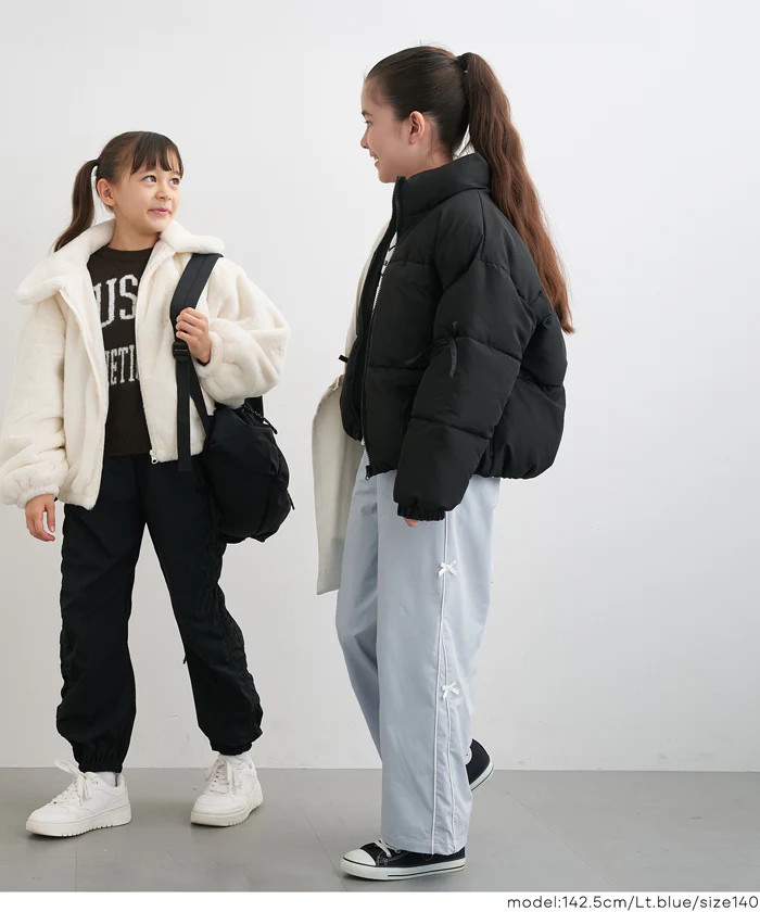 セール★2490円→1990円 【DAILY WARM】裏微起毛サイドラインリボンパンツ キッズ メール不可 - Image 7
