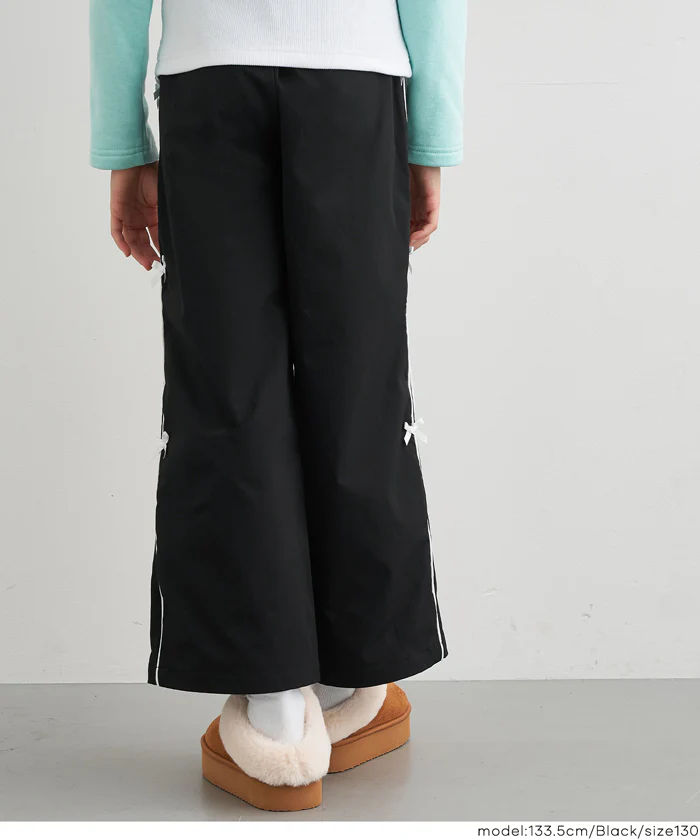 セール★2490円→1990円 【DAILY WARM】裏微起毛サイドラインリボンパンツ キッズ メール不可 - Image 9