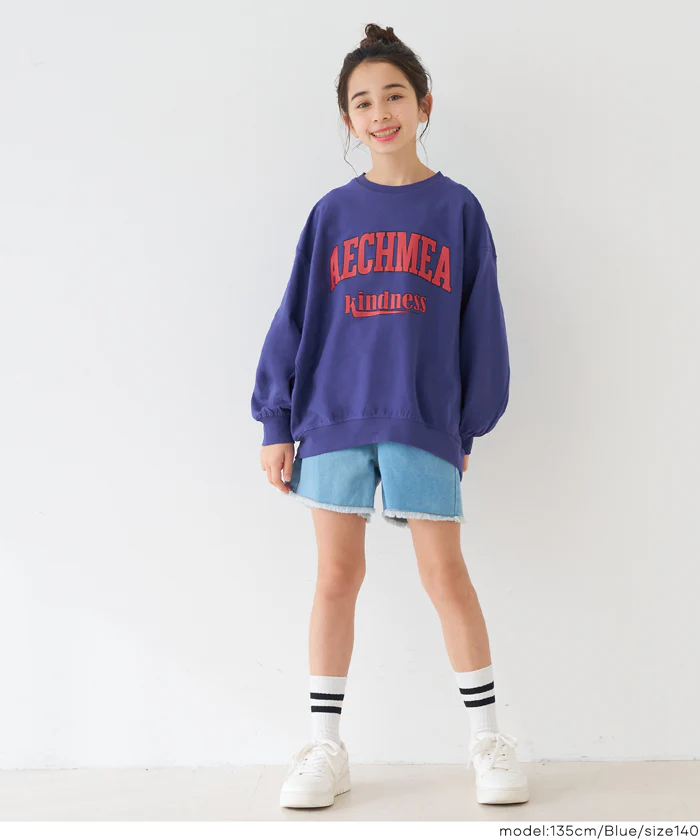 セール★1290円→790円 親子お揃いT-スウェットロゴビッグシルエット キッズ メール便不可 - Image 11