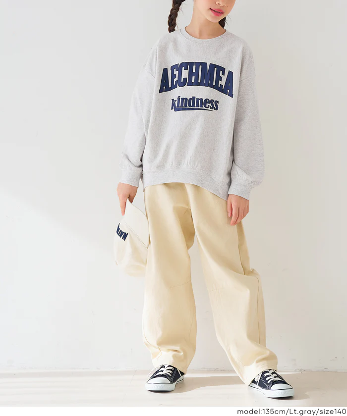 セール★1290円→790円 親子お揃いT-スウェットロゴビッグシルエット キッズ メール便不可 - Image 18