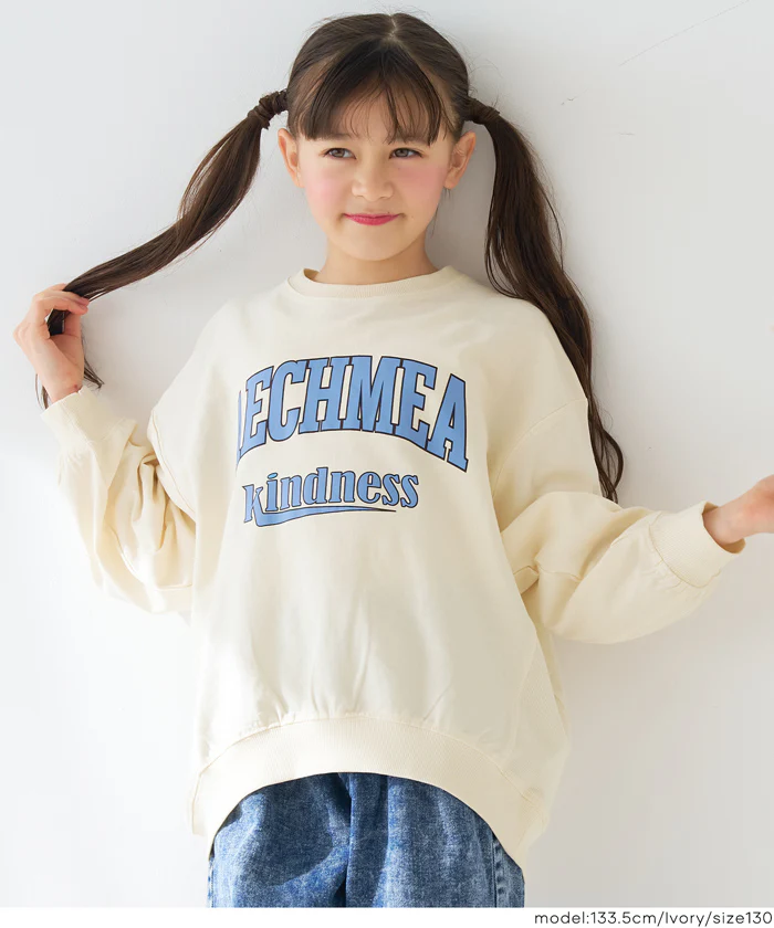 セール★1290円→790円 親子お揃いT-スウェットロゴビッグシルエット キッズ メール便不可 - Image 6