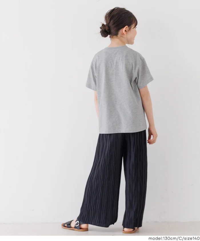 親子お揃いクルーネックロゴTシャツ キッズ メール便不可 - Image 12