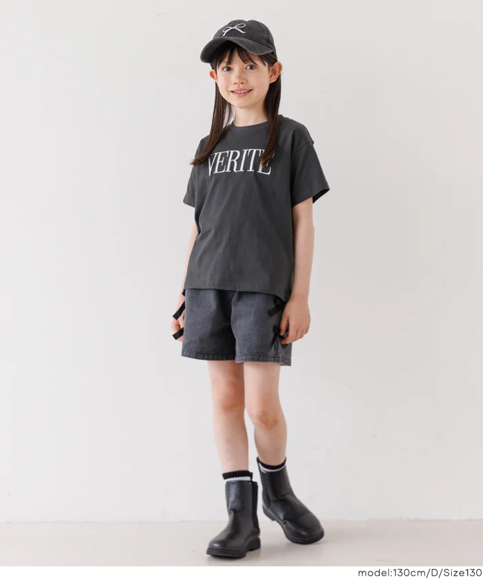 親子お揃いクルーネックロゴTシャツ キッズ メール便不可 - Image 14